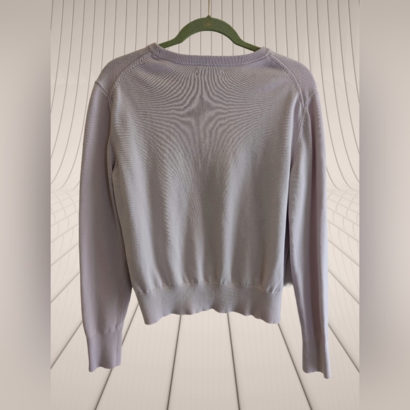 Calvin Klein Ballerina Baby Pink Sweater Med Normcore Quiet Luxury 100% Cotton - Picture 4 of 8